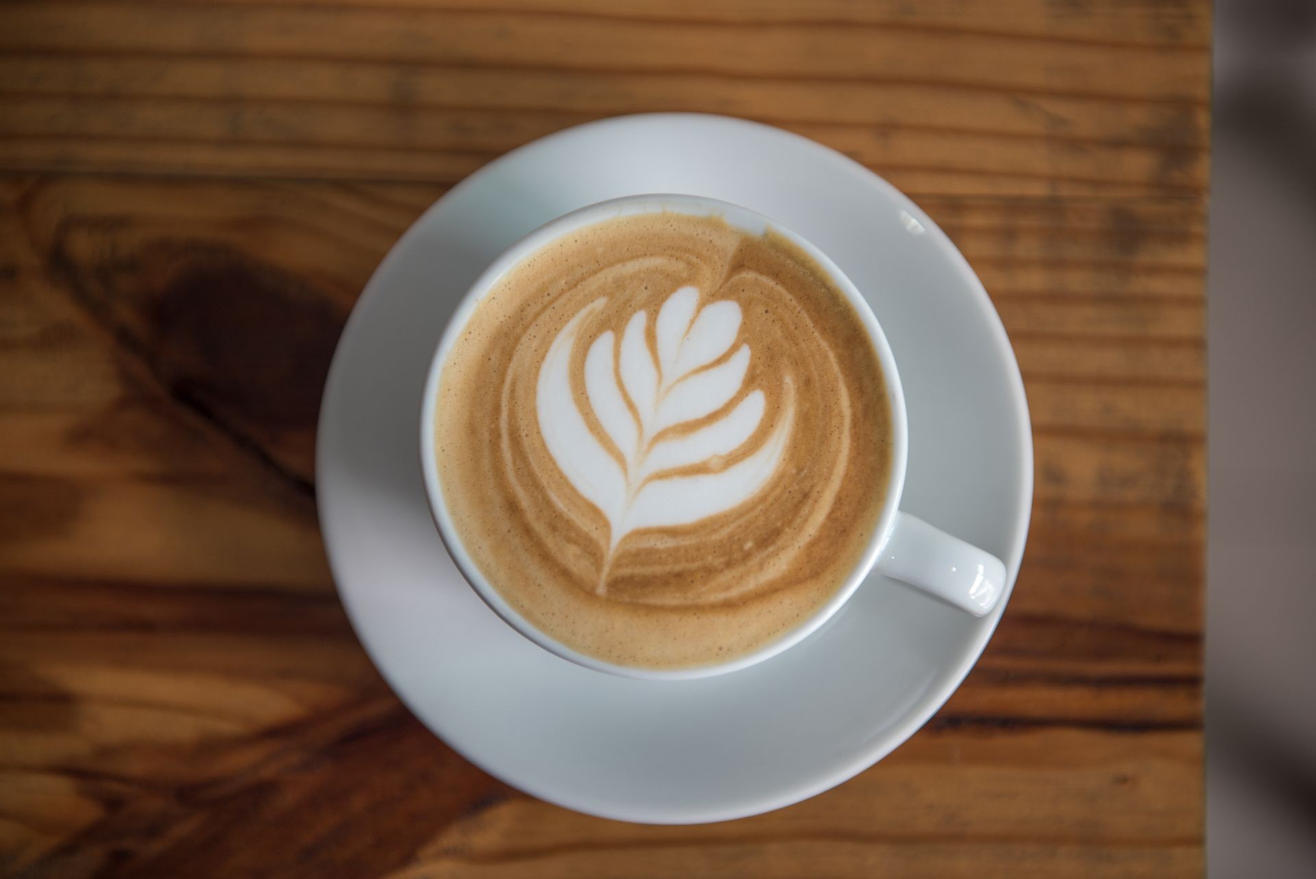 Latte art Coffee  in coffee shop